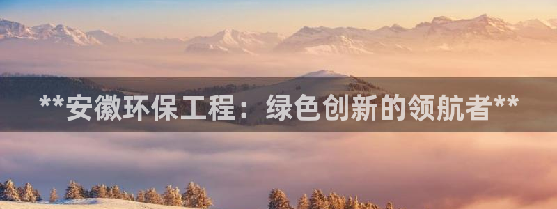 彩名堂怎么打最稳：**安徽环保工程：