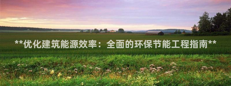 彩名堂计划技巧有哪些：**优化建筑能源效率：全面的环保节能工程指南**