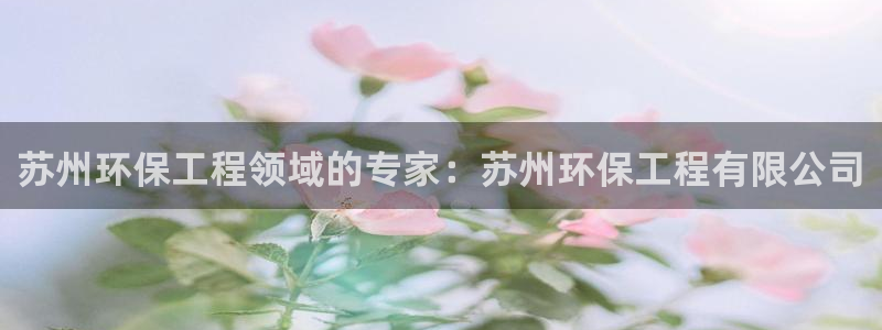老版本彩名堂计划软件：苏州环保工程领