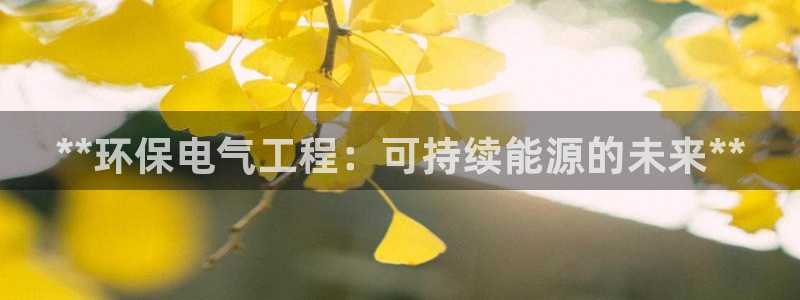 彩名堂免费计划亮点：**环保电气工程：可持续能源的未来**